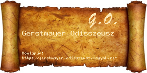 Gerstmayer Odisszeusz névjegykártya